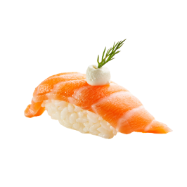 13. Gefl, zalm kaas Nigiri